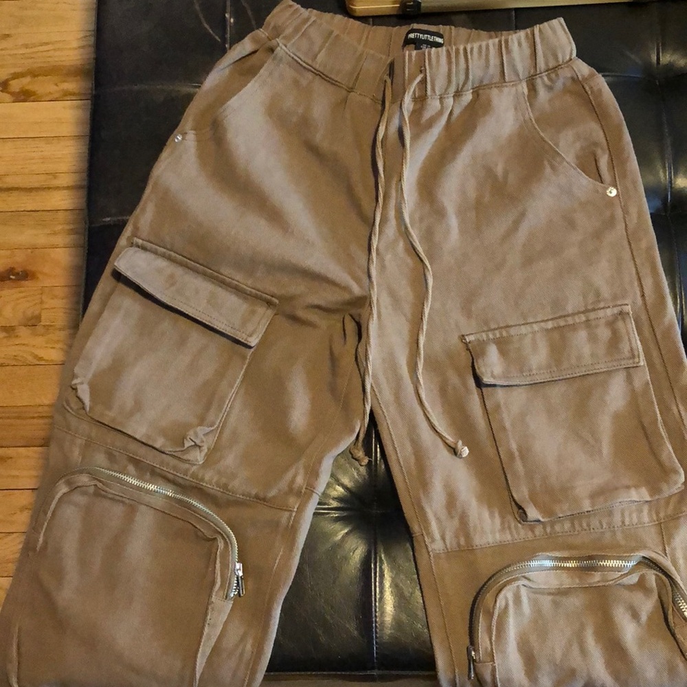 Tan Cargo Pants, PrettyLittle Thing